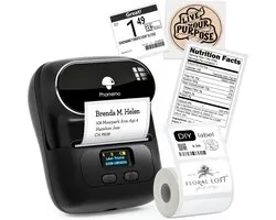 Phomemo M110 labelprinter - Bluetooth - Thermische transfer - Met APP - Labels Inbegrepen - Bluetooth
