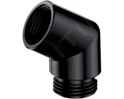 OMNIRES - Adapter voor douchekop, zwart T87BL