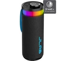 Enceinte Bluetooth compacte JLAB Go Party avec Siècle des Lumières – Autonomie de 16 heures – 10 Watt – Appairage multiple – Égaliseur via l'application – Sans fil – Étanchéité IPX6 – Zwart