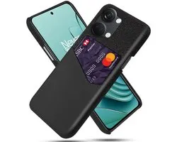 OnePlus Nord 3 Hoesje met Kaarthouder Back Cover Zwart