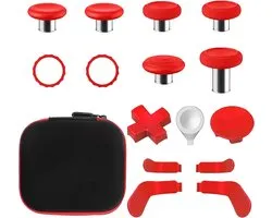 Thumbsticks for Xbox One Elite Series 2 Controller, Metal Magnetic joysticks Accessories Kit Compatible for Xbox Elite Wireless Controller Series 2 Core (Red)