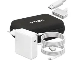 MacBook Oplader Geschikt voor MacBook Air M2, M3 & MacBook Pro 14/16 Inch (2021 - Heden) - 87W USB-C Snellader - Inclusief 200cm MagSafe 3 Kabel - TYZA
