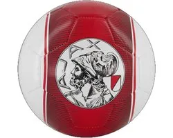 Ajax-minibal wit/rood/wit