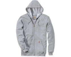 Carhartt K122 Midweight Zip-Front Hooded Sweatshirt - Original Fit - Heather Grey - S