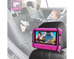 Support de tablette de voiture appui-tête LB-572 support de tablette pour siège arrière de voiture, support d'iPad pour angle réglable de voiture, support de voiture en silicone pour iPad pour toutes les tablettes Fire de 7 à 12,9 pouces