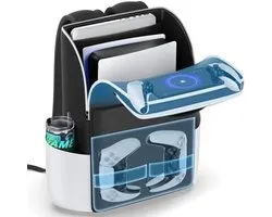 Draagbare gameconsole tas met volledige bescherming en ruimte voor accessoires