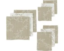 Meyco Baby Branches starterset - 9-pack - hydrofiel - sand