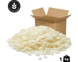 ZoeZo Design - Cire d'abeille - Wit - Granules de cire d'abeille - 1 KG - 100% Zuiver - Bougies en cire d'abeille - Faire des bougies - Fabrication d'enveloppements de cire d'abeille - Fabrication de baume à lèvres - Cire d'abeille purifiante