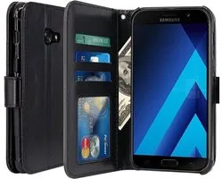 Cyclone Cover wallet case cover Samsung Galaxy A3 2017 zwart