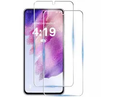 Geschikt voor Samsung S21 FE screenprotector gehard glas tempered - 2 stuks