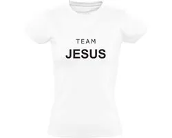 Team Jesus | Dames T-shirt | Wit | Jezus Christus | Christendom | Heiligman