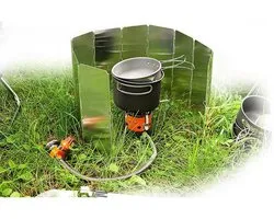 10 STKS Camping Outdoor Picknick Portable Stove Folding Screen Aluminium Windscherm