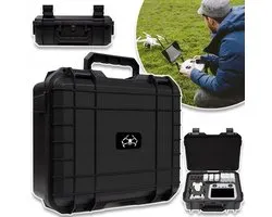 Beschermkoffer Voor Dji Mini 3 / Mini 3 Pro / Mini 4 Pro - Schokbestendige ABS-Harde Schaal Vochtbestendige Rubberen Afdichting Versterkt Slot Schokbestendige EVA-Voering Draaghandvat - Zwart 33x27x11,5 cm