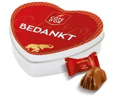 Cote d'or Mini Bouchée geschenkdoos hartje "Bedankt" - Chocolade cadeau - 85g