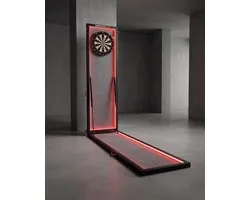 Dartfold LED Starterkit - Inklapbare dartbaan met LED, dartbord en 2 sets pijlen