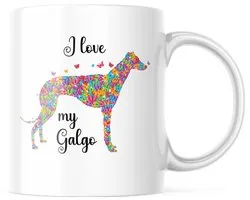 Dog Lover Mug avec image : J'aime mon papillon galgo | Amoureux des Chiens | Sort de Chiens | Cadeau | Mug drôle | Tasse de café | Gobelet à café | Tasse à thé | Tasse de thé