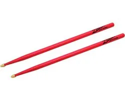 5AACDGP Drumsticks, Hickory Wood Tip series, 5A Acorn, neon pink