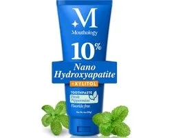 Mouthology Nano Hydroxyapatite Dentifrice 10% – Sans Fluor – Blanchiment & Dents Sensibles – Xylitol & Sans SLS – Menthe 118ml