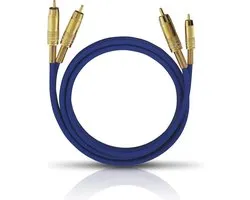 OEHLBACH 2032 audio kabel 1 m 2 x RCA Blauw