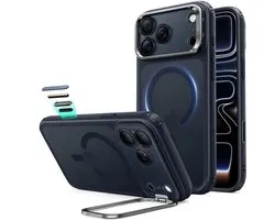 ESR Hoesje Geschikt voor Apple iPhone 18 Pro / 17 Pro - Classic Hybrid HaloLock Stash Stand - Compatibel met MagSafe & Qi2 - Back Cover met Standaard - Camera Kickstand - Blauw