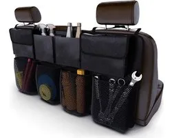 Auto Organizer Kofferbak, Auto Organizer, Autostoel Organizer, Auto Accessories, Universele Kofferbak Opbergtas Multi Pockets Auto Achterbank, Autostoel Rugleuning Organisator, Houdt Auto Netjes En Schoon, Verstelbare Riemen, 8Zakken,ZWART