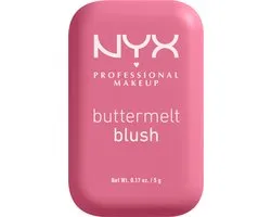 NYX Professional Makeup Buttermelt Blush - Alle huidtypes - Verrijkt met mango-, amandel- en sheaboter - For The Butta - 5 gr