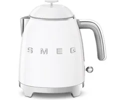 SMEG KLF05WHEU Mini Waterkoker - 0,8 Liter - 1400W - Dubbelwandig - RVS Kalkfilter - '50s Style - Wit