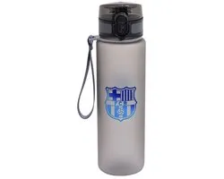 FC Barcelona - Drinkfles – 600 ml – BPA Vrij – Sportfles - Bidon – Drinkbeker - Lekvrij – Grijs