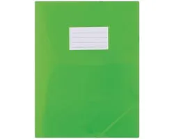 DONAU documentenmap met elastiek PP A4 480 micron 3 kleppen semi-transparant groen / / Type-3 kleppen/Type-Met elastiek, Met label/Index-N.v.t. / Insteekhoezen-N.v.t. / Materiaal-Pp/Tabbladen-N.v.t.