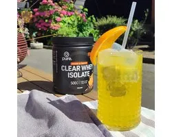 Pure. Clear Whey Isolate - Eiwit Limonade - Clear Whey Protein - Verfrissende Eiwit poeder - Orange - 20 servings - 500g