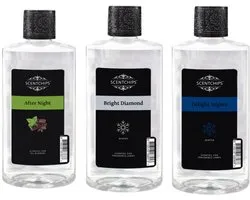 Scentchips Now or Never - After Night + Bright Diamond + Delight Night - Geurolie Voor Oliebrander Set van 3 - Parfum Olie - Geurolie Voor Lampenolie - Geurlamp Olie - 475ml x 3