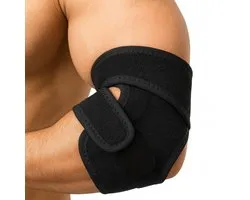 Coudière ergonomique - Support pour tennis elbow, tennis elbow et golf elbow - Coudières - Bandage - Taille unique - Comfort et stabilité - Zwart