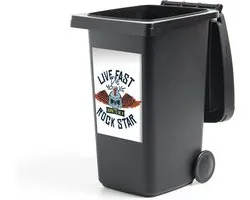Container sticker Vintage - Spreuken - Quotes - 'Live fast die young, born to be a rock star' - 40x60 cm - Kliko sticker