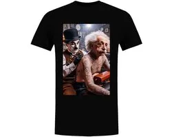 Tattoo Einstein Heren T-shirt - Stoer - Gangster - Humor - shirt