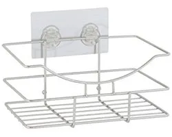 Stainless Steel Wall Shelf for Bathroom - 6 kg Load Capacity, Versatile Design with Adhesive Attachment