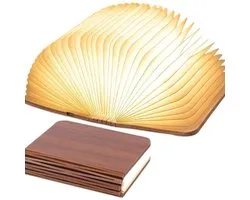 Webzon Opvouwbare Boekenlamp LED-Sfeerverlichting 12×9×2.5 cm Magnetische Boeklamp met 3 Lichtstanden Warm Neutraal Koud 360° Draaibaar USB-C 2500mAh Decoratieve Nachtlamp Tafellamp Cadeau voor Kinderen en Home Decor