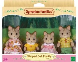 Sylvanian Families 5180 familie gestreepte kat- fluweelzachte speelfiguren
