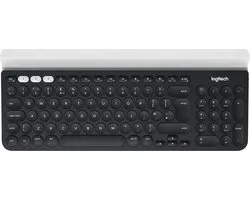 Logitech K780 RF Wireless + Bluetooth QWERTY Italiaans Grijs, Wit toetsenbord