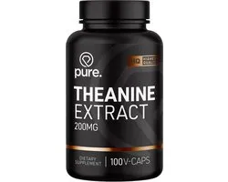 Pure. Theanine Extract – 60 v-caps – 200mg – afkomstig uit de bladeren van thee