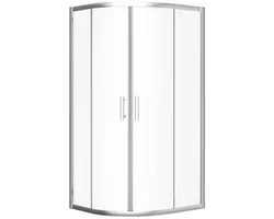 Cabine de douche Bad Land HELA quart de rond argent 80 x 80 x 190 cm verre clair