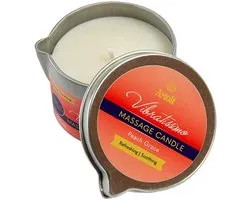VIBRATISSIMO Massagekaars Peach Grace 50ml I Kaars met perzikgeur I Kaars ontspanning I gemaakt van natuurlijke grondstoffen & met kokosolie I geschikt voor gevoelige huid I Massage Candle