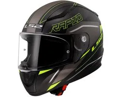 LS2 FF353 Rapid II Rokku M.Black HV Yellow-06 S - Taille S - Casque