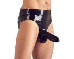 Slip en latex avec manche pénis