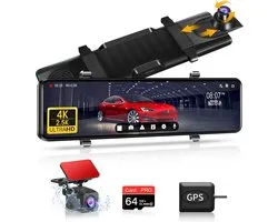 Lexium Dashcam voor auto - Dashcam - Dashcam voor auto voor en achter - Dashcam voor en achter - Dashcam voor en achter draadloos - Dual dashcam