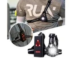 Hardloop verlichting-Borstlamp-Borstlamp hardlopen-LED-lamp voor op de borst van een hardloper - 90° verstelbare hoek - Perfect voor het uitlaten van de hond, nachtelijke hardlopers, wandelen en joggen