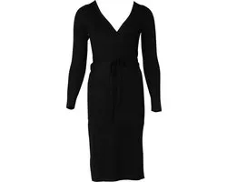 Guess Everly Wrap Dress Dames Jurk - Zwart - Maat S