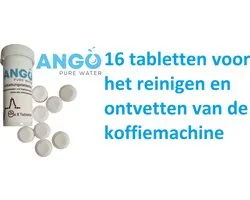ANGO Tabletten voor het reinigen en ontvetten van de koffiemachine - 16 tabletten x 2g - universele reinigingstabletten - geschikt voor alle merken - Extra sterke reinigingsformule - Jura Siemens Krups Bosch Philips DeLonghi Sage