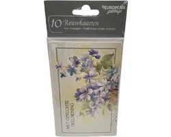 European Greetings Bloemen - Rouwkaarten - Met oprechte deelneming - 10 stuks