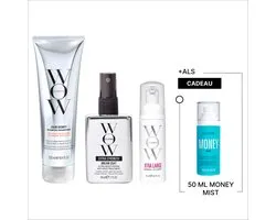 Color Wow Color Trio - Security Shampoo 250ml + Color Wow Extra Strength Dream Coat 50ml +Xtra Large Bombshell Volumizer 50ml & Money Mist 50 ml cadeau - Anti-pluis stylingverzorging - Voor fijn, futloos of extreem pluisgevoelig haar