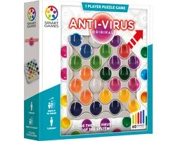 SmartGames Anti-Virus Original - Educatieve Schuifpuzzel - Denkspel met 60 Uitdagingen - Solospel voor Kinderen - Vanaf 7 Jaar